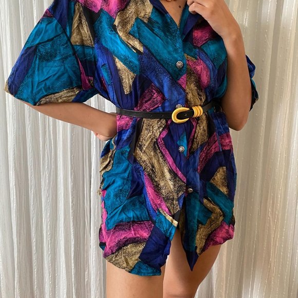 SOLD Vintage Cascais Abstract Short Sleeve - Picture 5 of 10